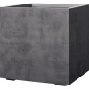 DEROMA MILLENIUM 208-618 PLANTEKASSE PLASTIK ANTRACITGRÅ 25X25X25 CM