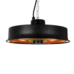 EUROM 4 FARVER LED LYS TERRASSEVARMER SORT 1500 W