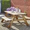 HORTUS 42 MM TRYKIMPRÆGNERET FYRRETRÆ BORDBÆNKESÆT NATUR