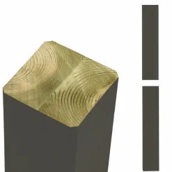 PLUS STOLPE TRYKIMPRÆGNERET NTR KL. A OG GRUNDMALET UMBRAGRÅ 9 X 9 X 369 CM