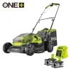 RYOBI PLÆNEKLIPPER AKKU 18V MED BATTERI OG LADER